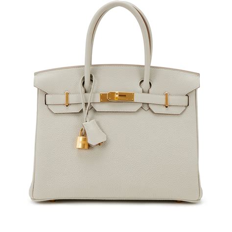 Hermes gris togo Birkin gold